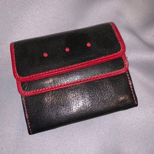 Tusk Black & Red Tri Fold Small Wallet